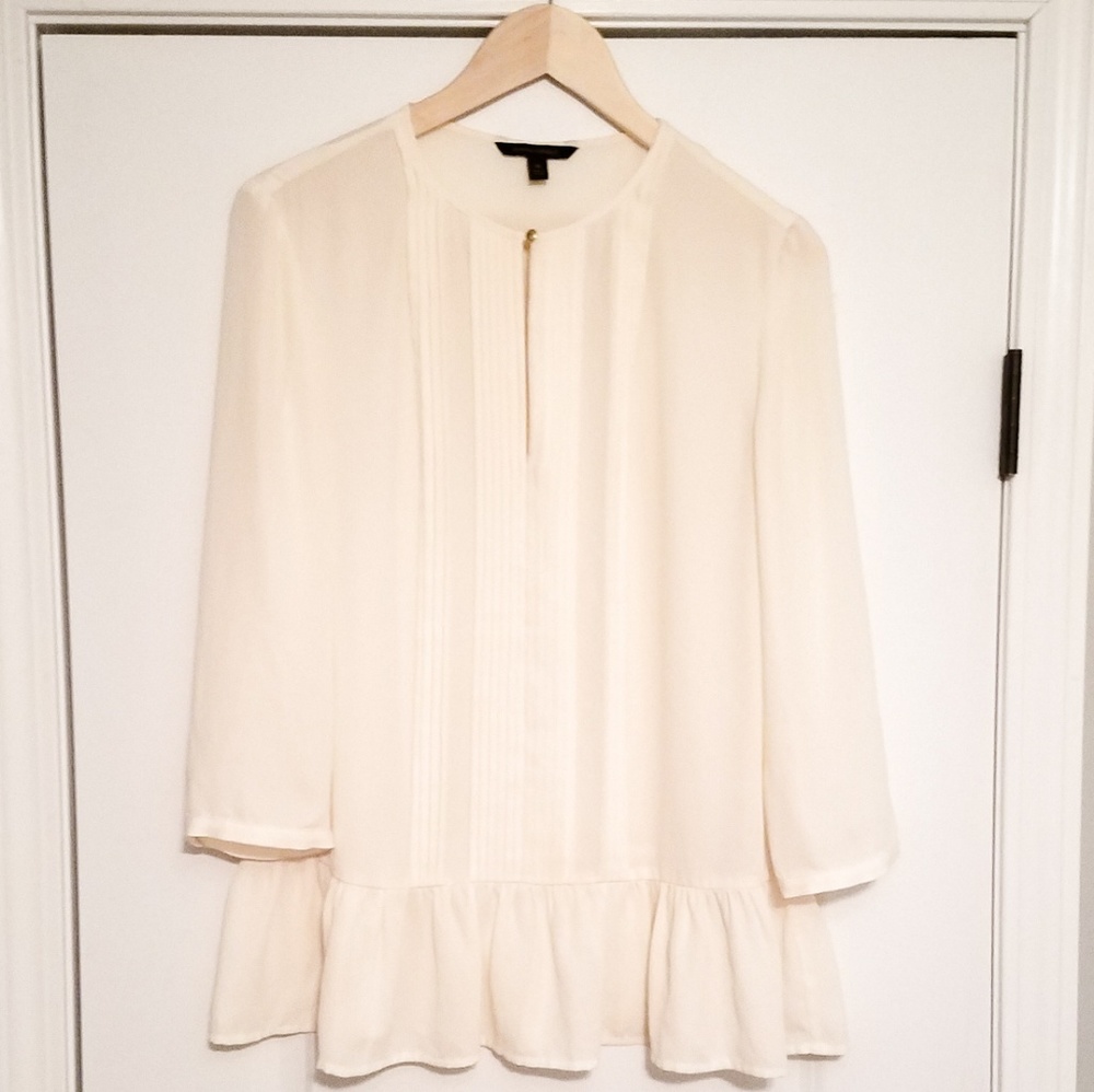Banana Republic Ruffle and Pleat Blouse Top